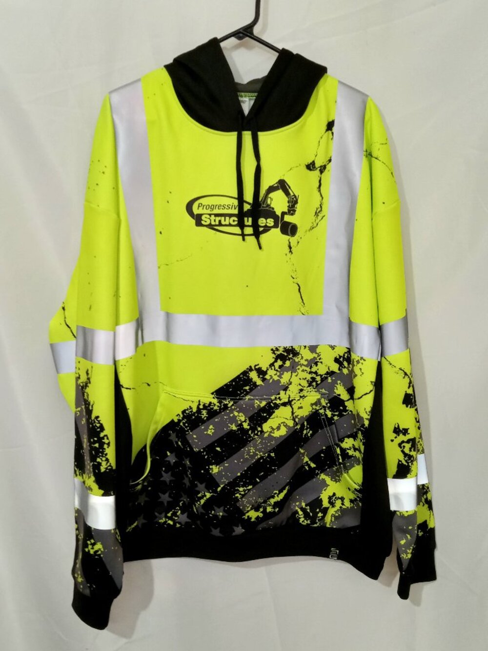 NEW SafetyShirtz SS360 American Grit Hoody Yellow - Size 2XL - Class 3 - Level 3